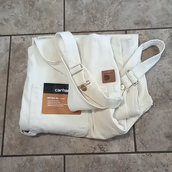 Y2K Vintage Carhartt Drill Work Bibs New Old Stock